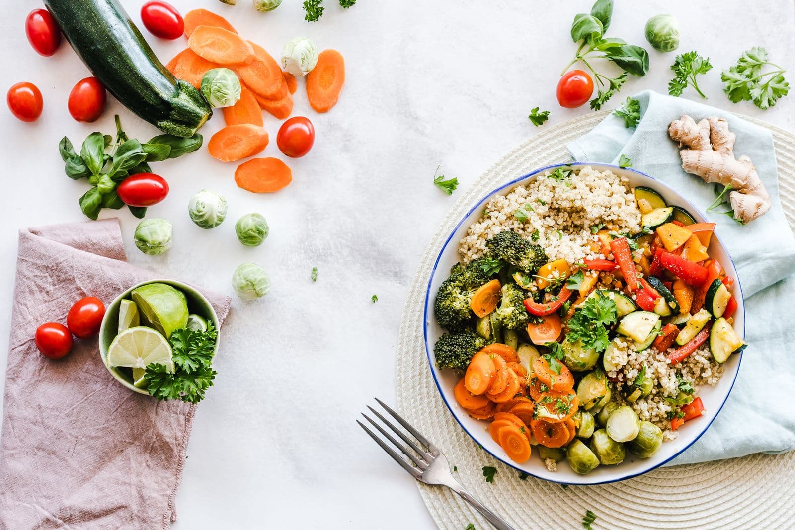 Ordinary plate of vegetables and grains, the unfashionable habit with a thicker human file than a GH-axis stack